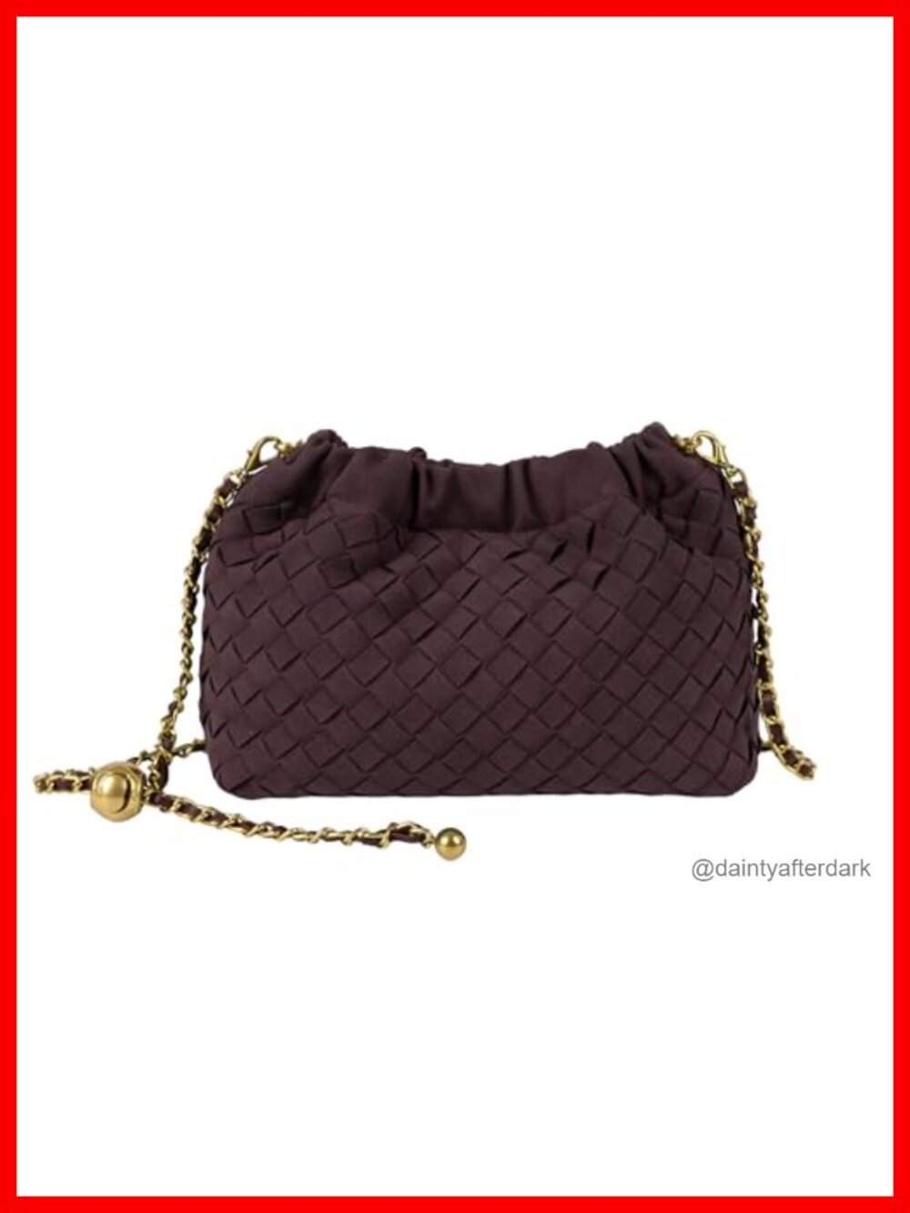 Woven Suede Vegan Leather Hobo Crossbody Clutch Bag